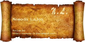 Nemoda Lajos névjegykártya